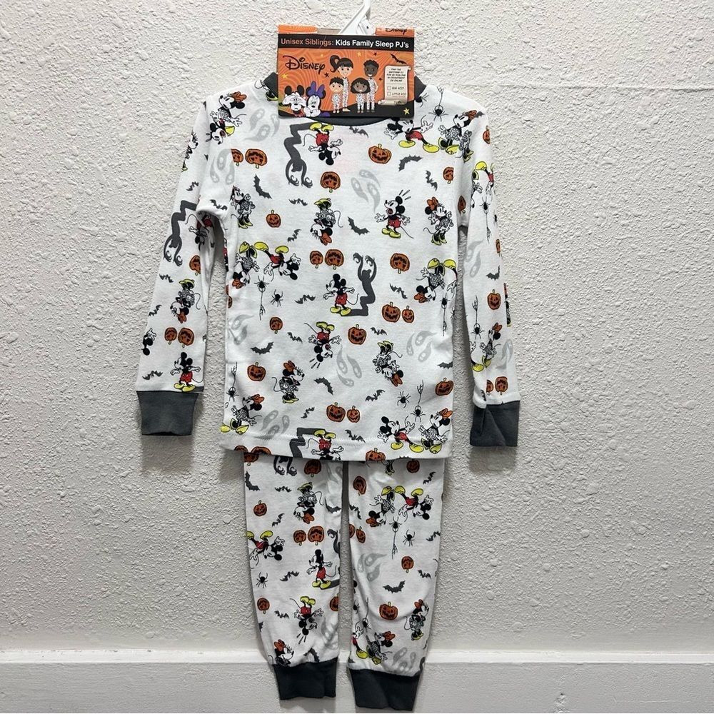 Disney Minnie Mouse & Mickey Mouse Halloween Unisex Pajamas NWT 4